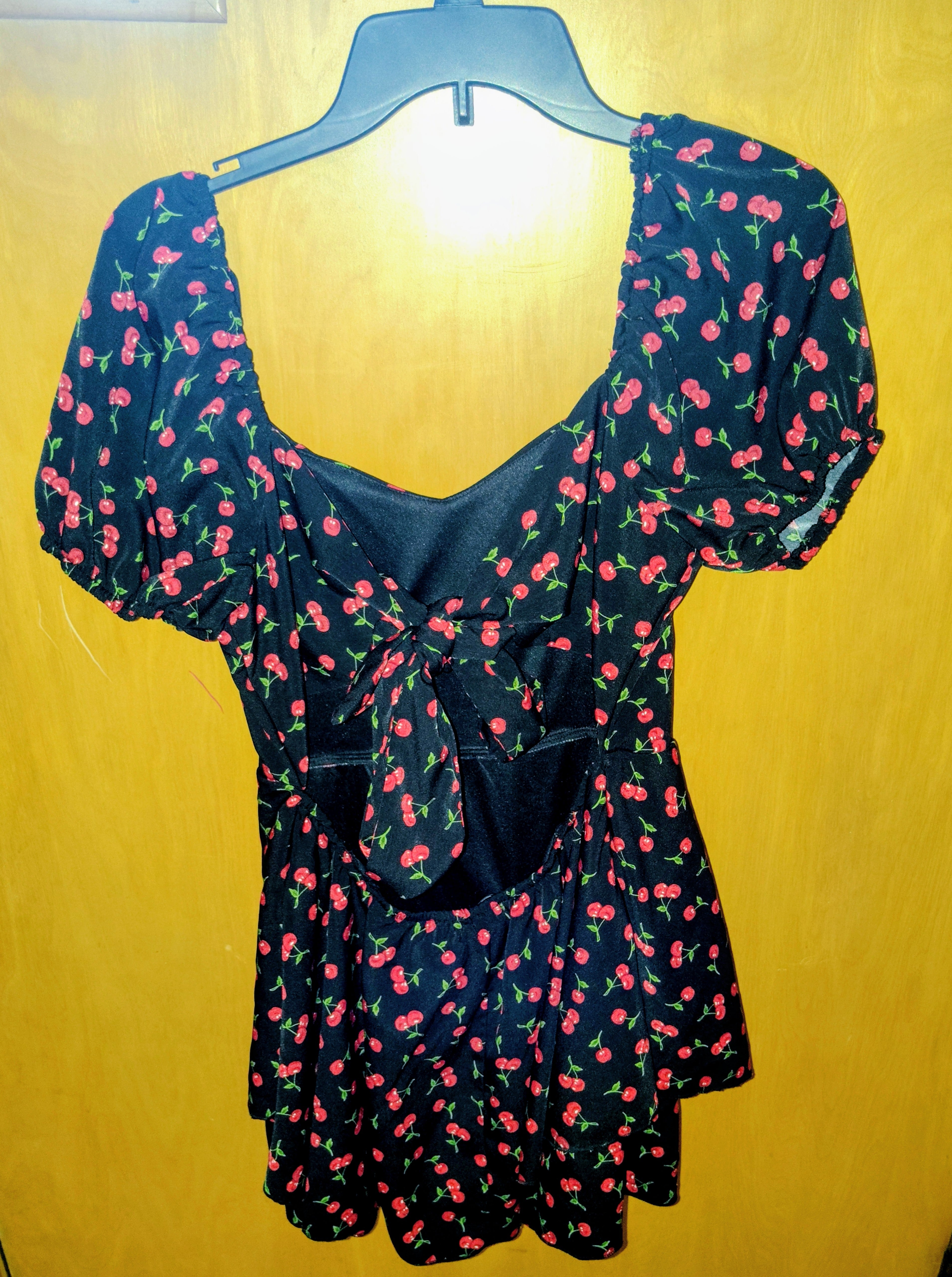 Black w/ Cherries Onesie