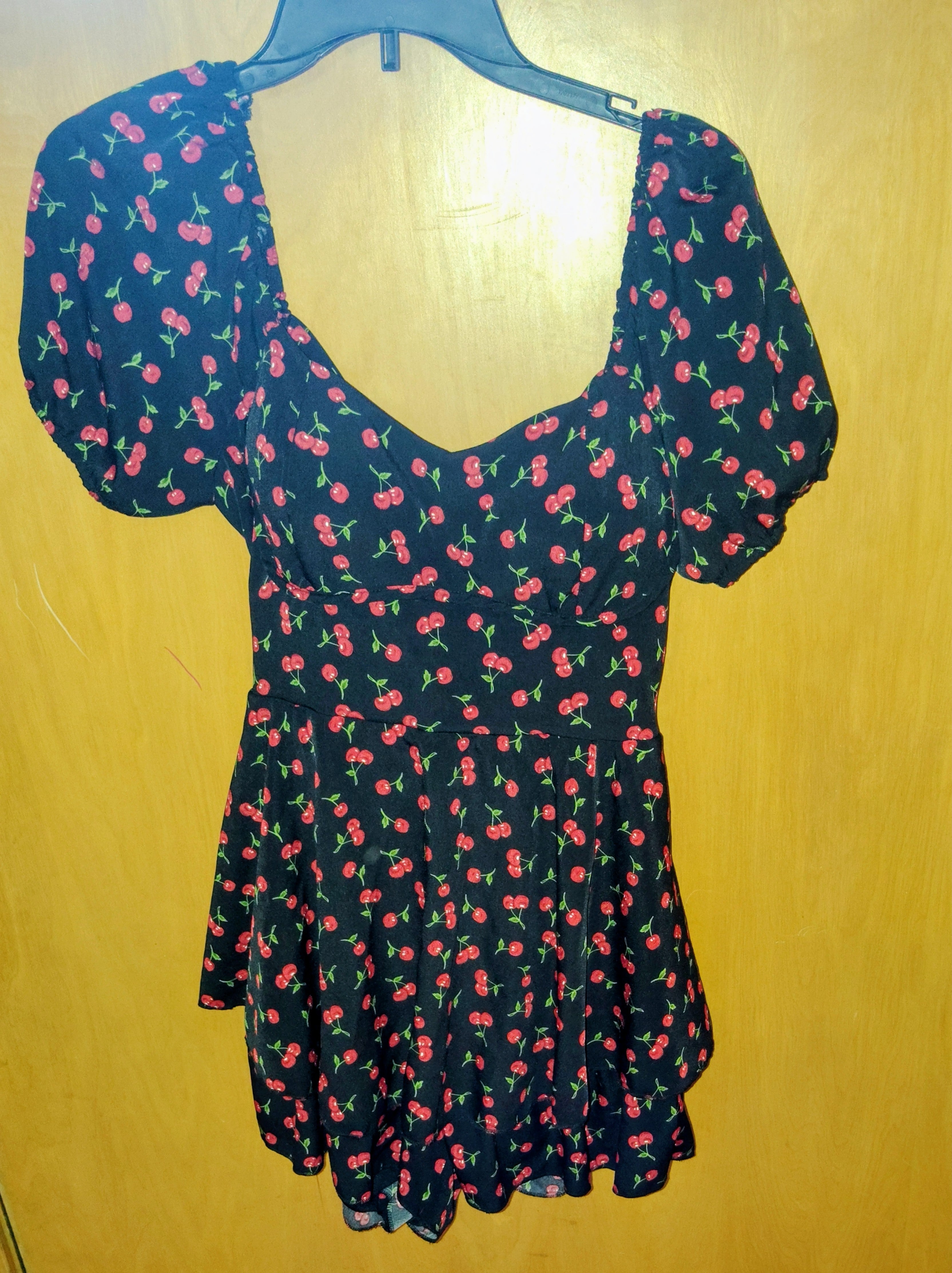 Black w/ Cherries Onesie